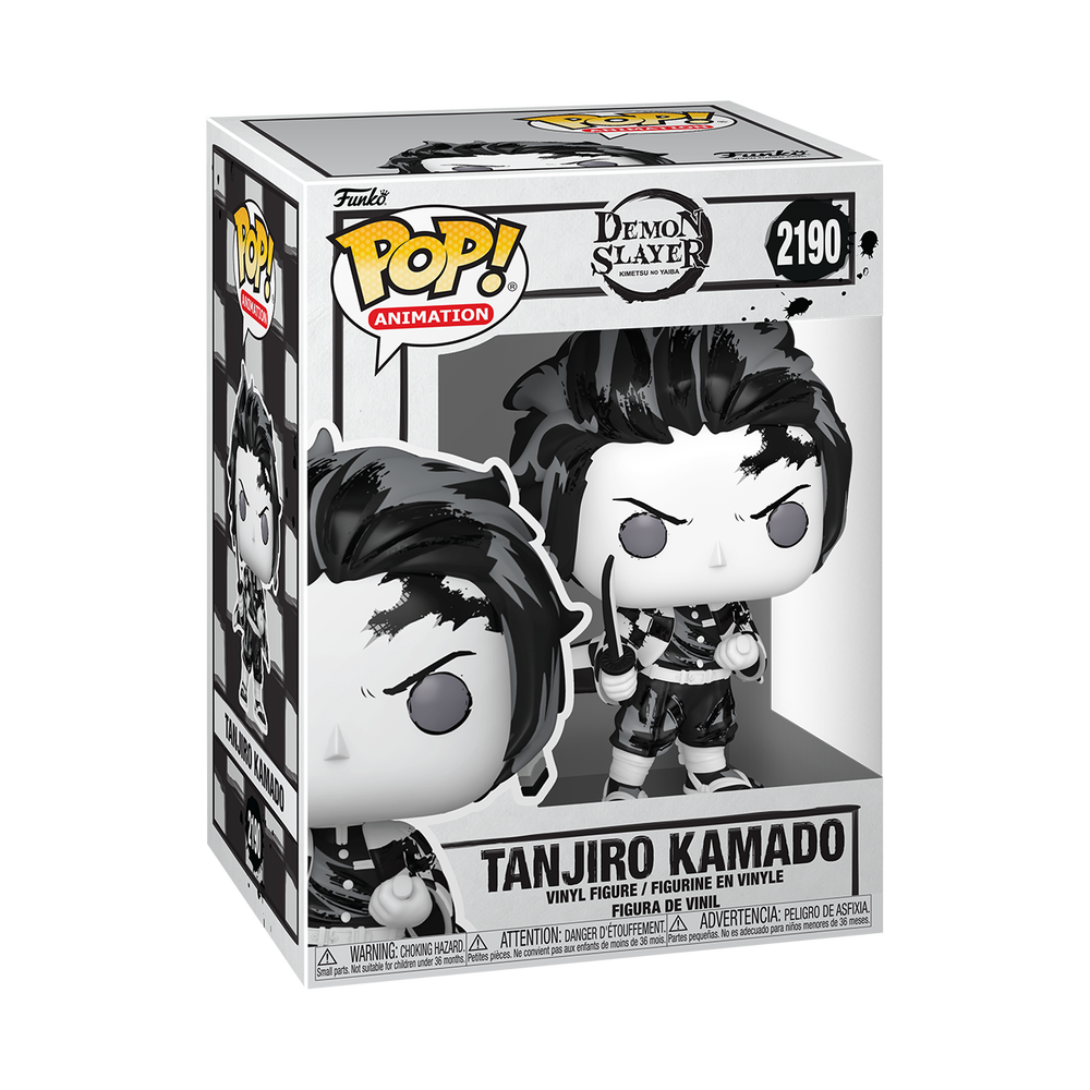 POP! Animation: Demon Slayer – Tanjiro (Sumi-Ink) Funko POP! Vinyl Afbeelding 1
