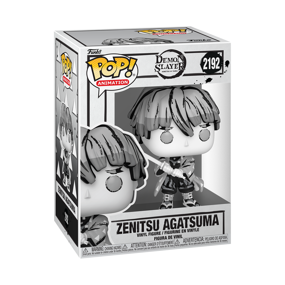 POP! Animation: Demon Slayer – Zenitsu (Sumi-Ink) Funko POP! Vinyl Afbeelding 1