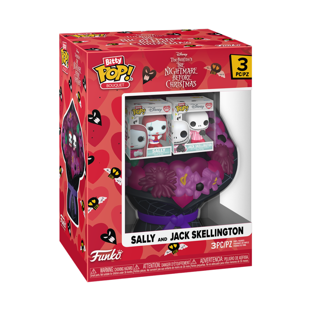 POP Bouquet TNBC Valentines Jack and Sally Funko POP Vinyl Afbeelding 1