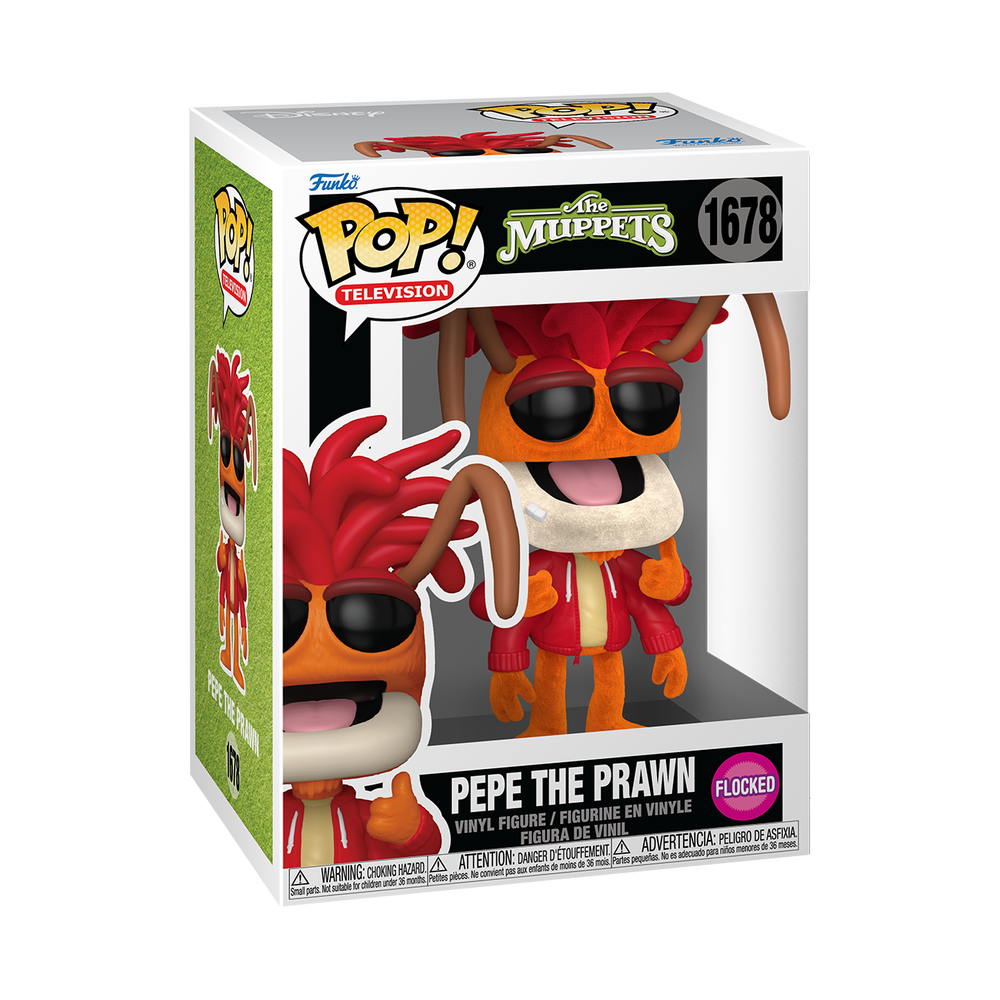 The Muppets Pepe the Prawn (Flocked) Funko POP Vinyl Afbeelding 1