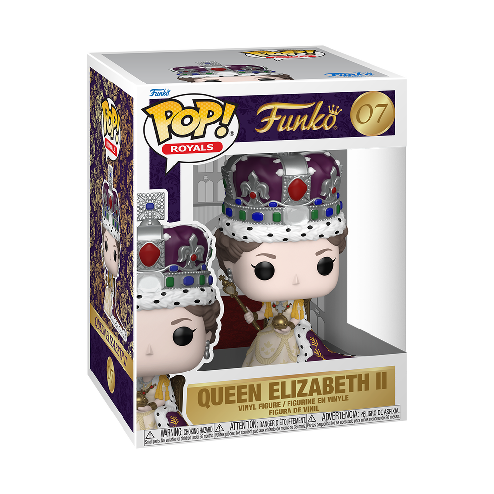 POP! Premium: QEII 100th – Queen Elizabeth II (Coronation) Funko POP! Vinyl Afbeelding 1