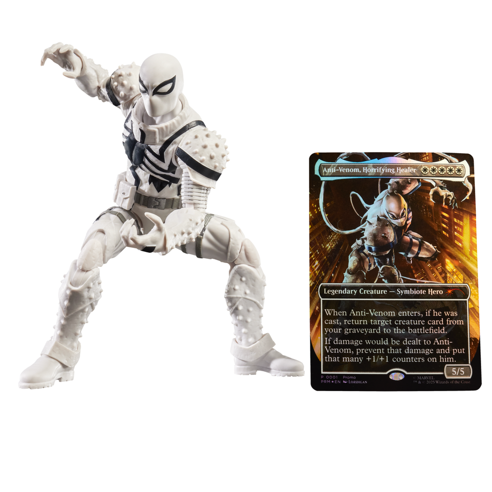 Hasbro Marvel Legends Spider-Man x Magic: The Gathering Agent Anti-Venom 6" Action Figure & Trading Card Afbeelding 1