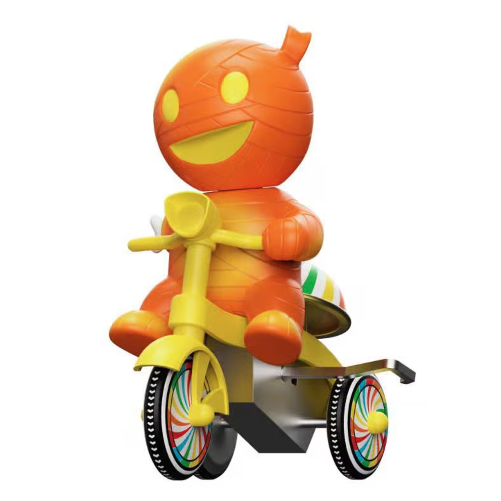 Super7 Super Cycles Mummy Boy (Orange with Yellow Trike) Afbeelding 1