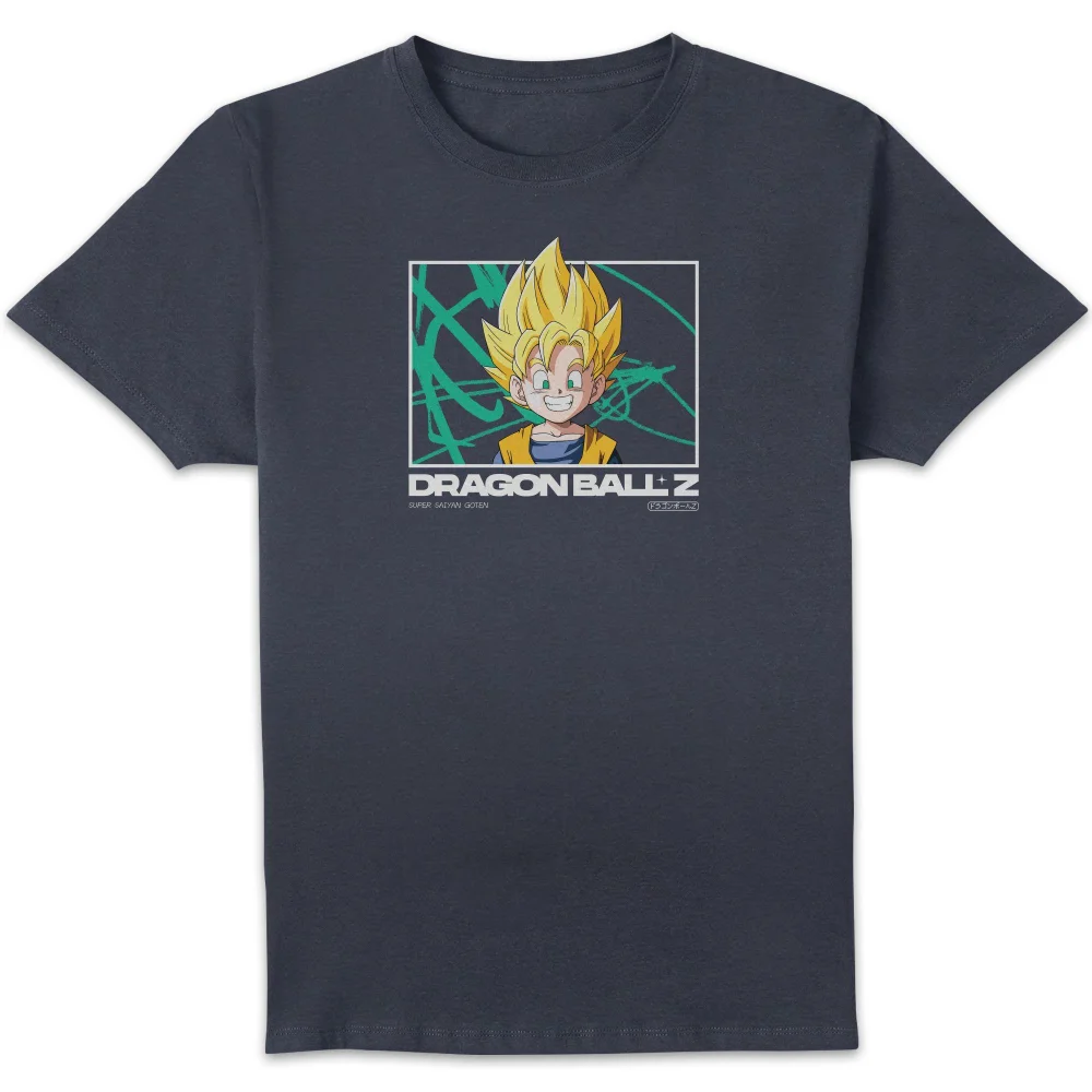 Dragon Ball Z Super Saiyan Goten Profile Unisex T-Shirt - Navy - S Afbeelding 1