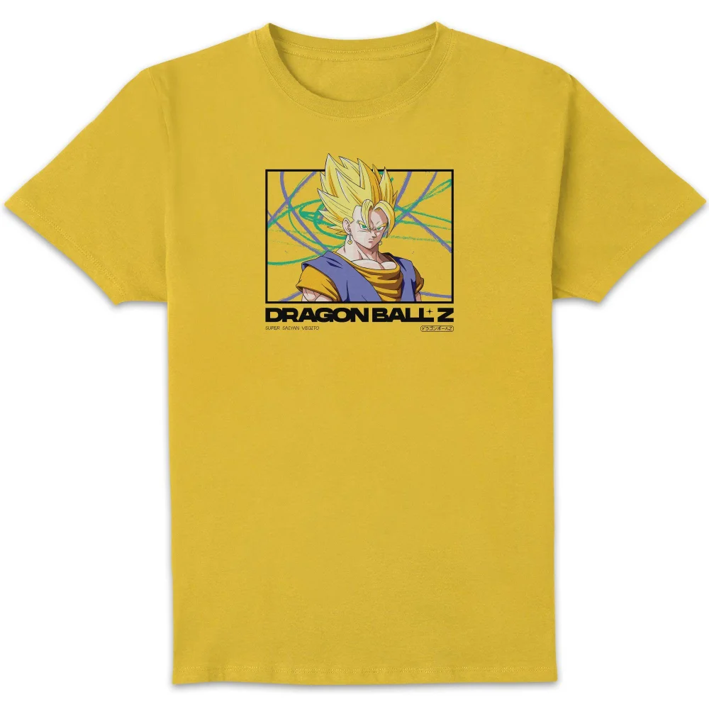 Dragon Ball Z Super Saiyan Vegito Profile Unisex T-Shirt - Yellow - S Afbeelding 1