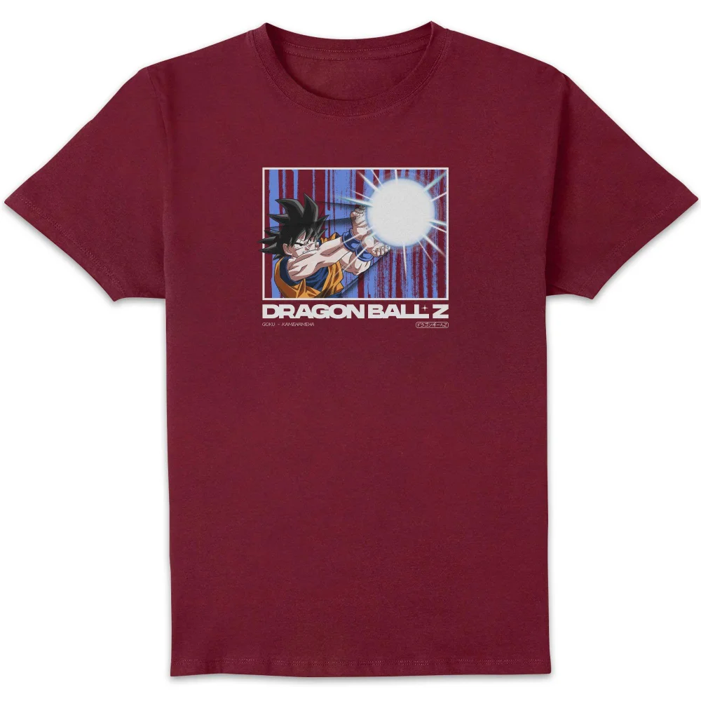 Dragon Ball Z Goku Kamehameha Profile Unisex T-Shirt - Burgundy - S Afbeelding 1