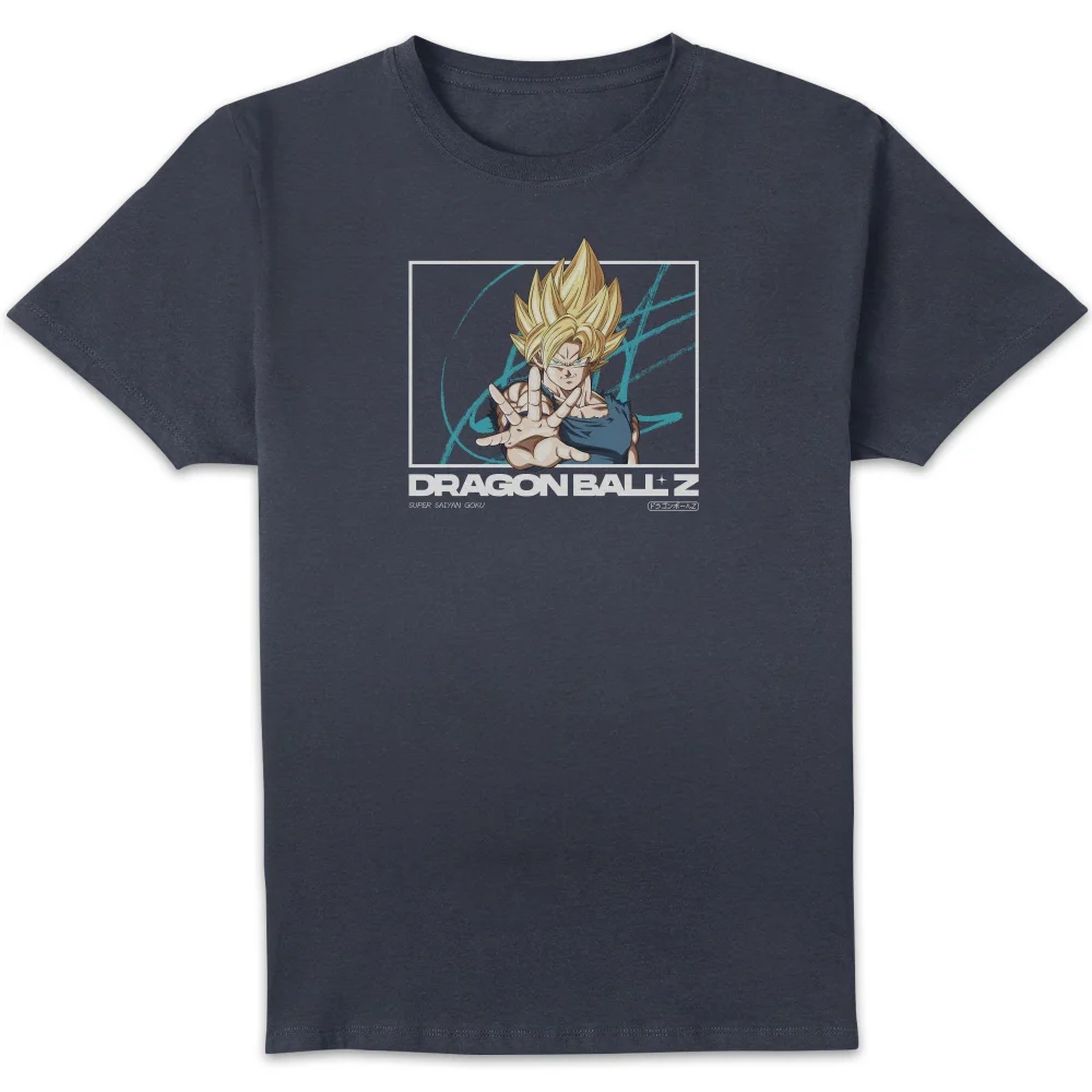 Dragon Ball Z Super Saiyan Goku Profile Unisex T-Shirt - Navy - S Afbeelding 1