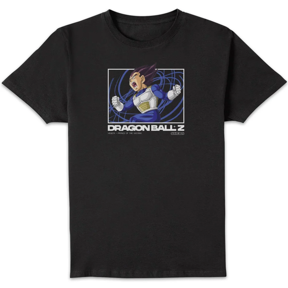 Dragon Ball Z Vegeta Profile Unisex T-Shirt - Black - S Afbeelding 1