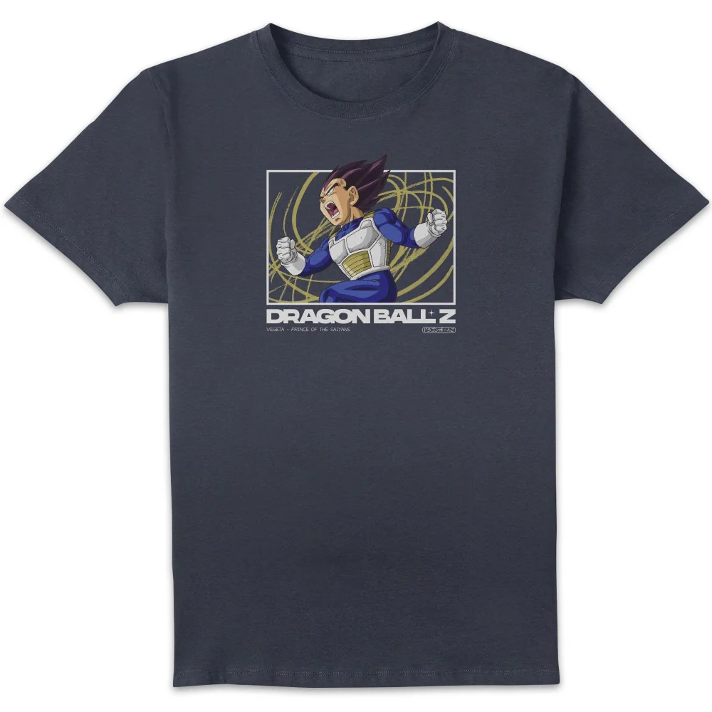 Dragon Ball Z Vegeta Profile Unisex T-Shirt - Navy - S Afbeelding 1
