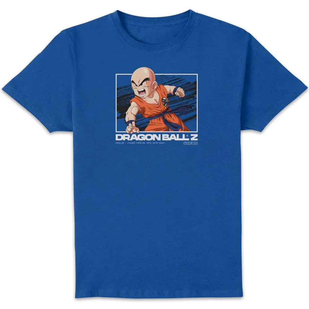 Dragon Ball Z Krillin Profile Unisex T-Shirt - Blue - S Afbeelding 1