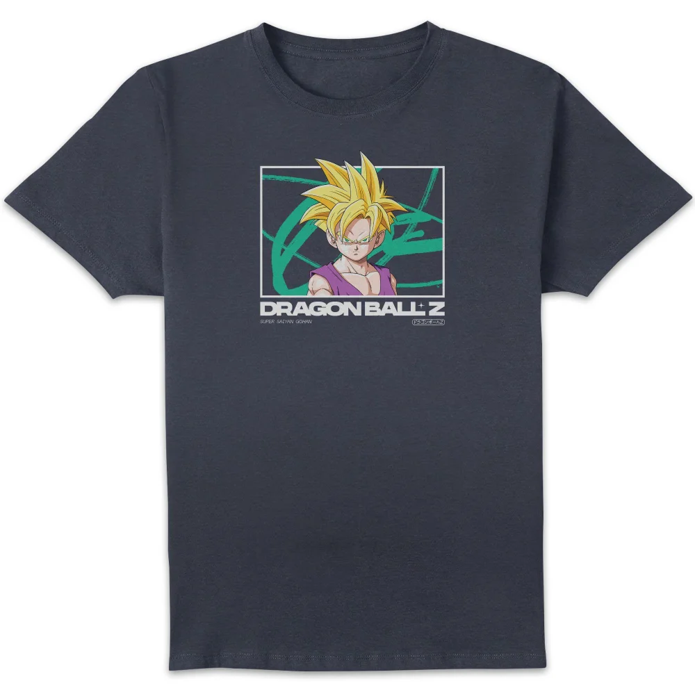 Dragon Ball Z Super Saiyan Gohan Profile Unisex T-Shirt - Navy - S Afbeelding 1