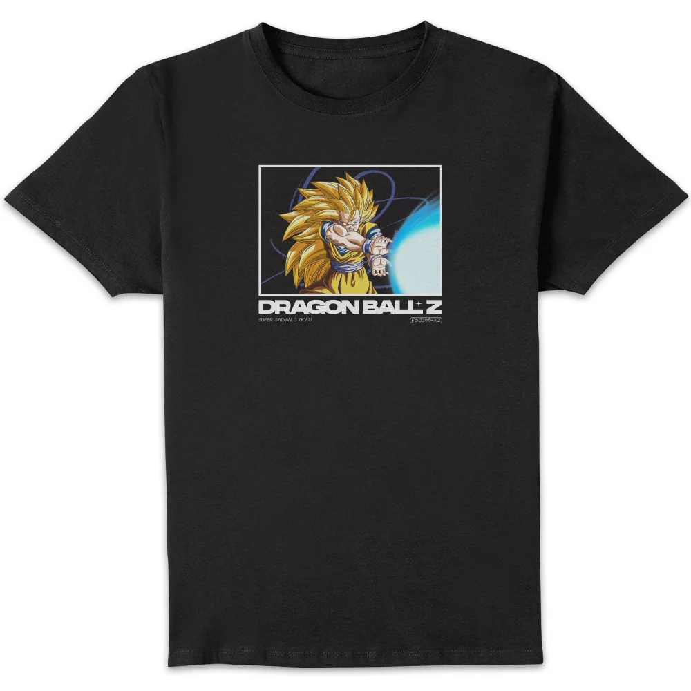 Dragon Ball Z Super Saiyan 3 Goku Profile Unisex T-Shirt - Black - S Afbeelding 1