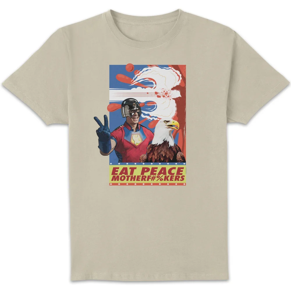 DC Comics Peacemaker Eat Peace Motherf#%kers Unisex T-Shirt - Cream - S Afbeelding 1