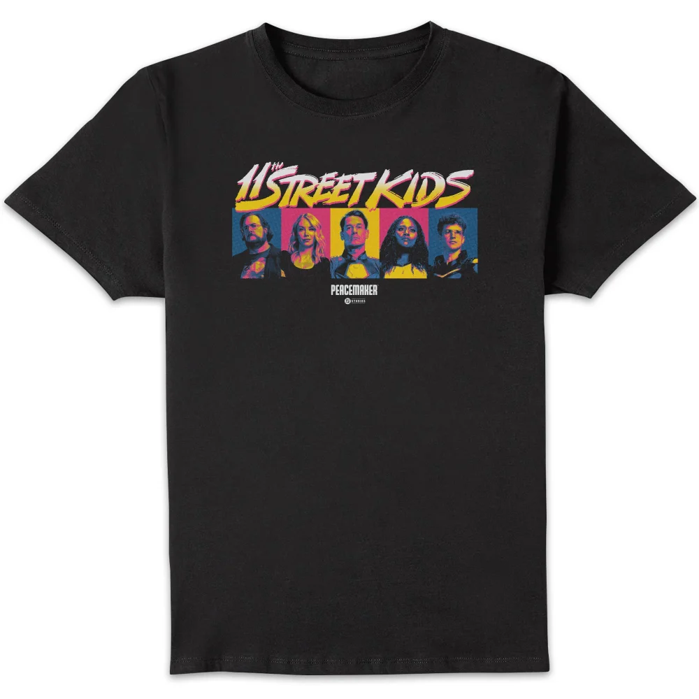 DC Comics Peacemaker 11th Street Kids Unisex T-Shirt - Black - S Afbeelding 1