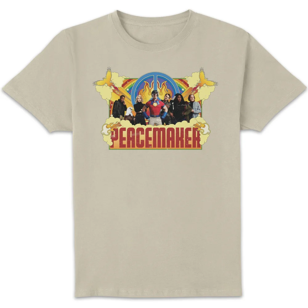 DC Comics Peacemaker Rainbow Unisex T-Shirt - Cream - S Afbeelding 1