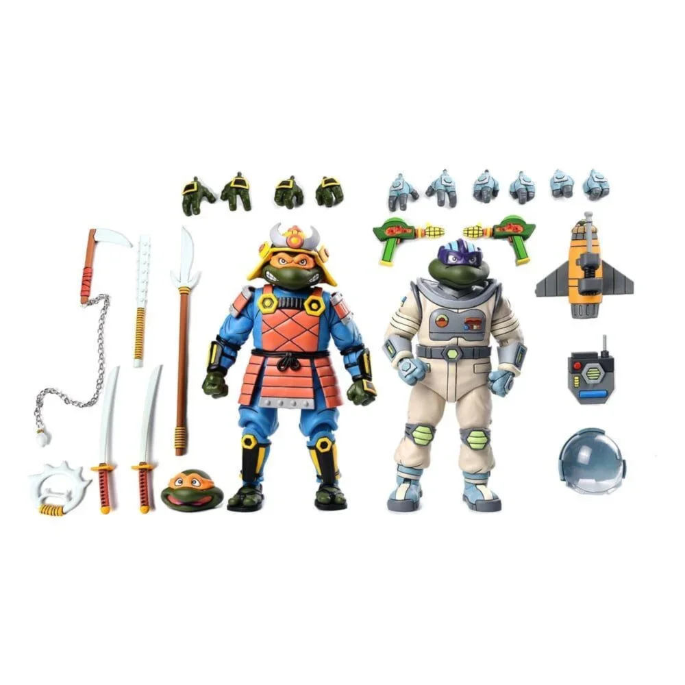 NECA Teenage Mutant Ninja Turtles (Cartoon) Action Figure 2 Pack Space Adventure & Samurai Turtles (18cm) Afbeelding 1
