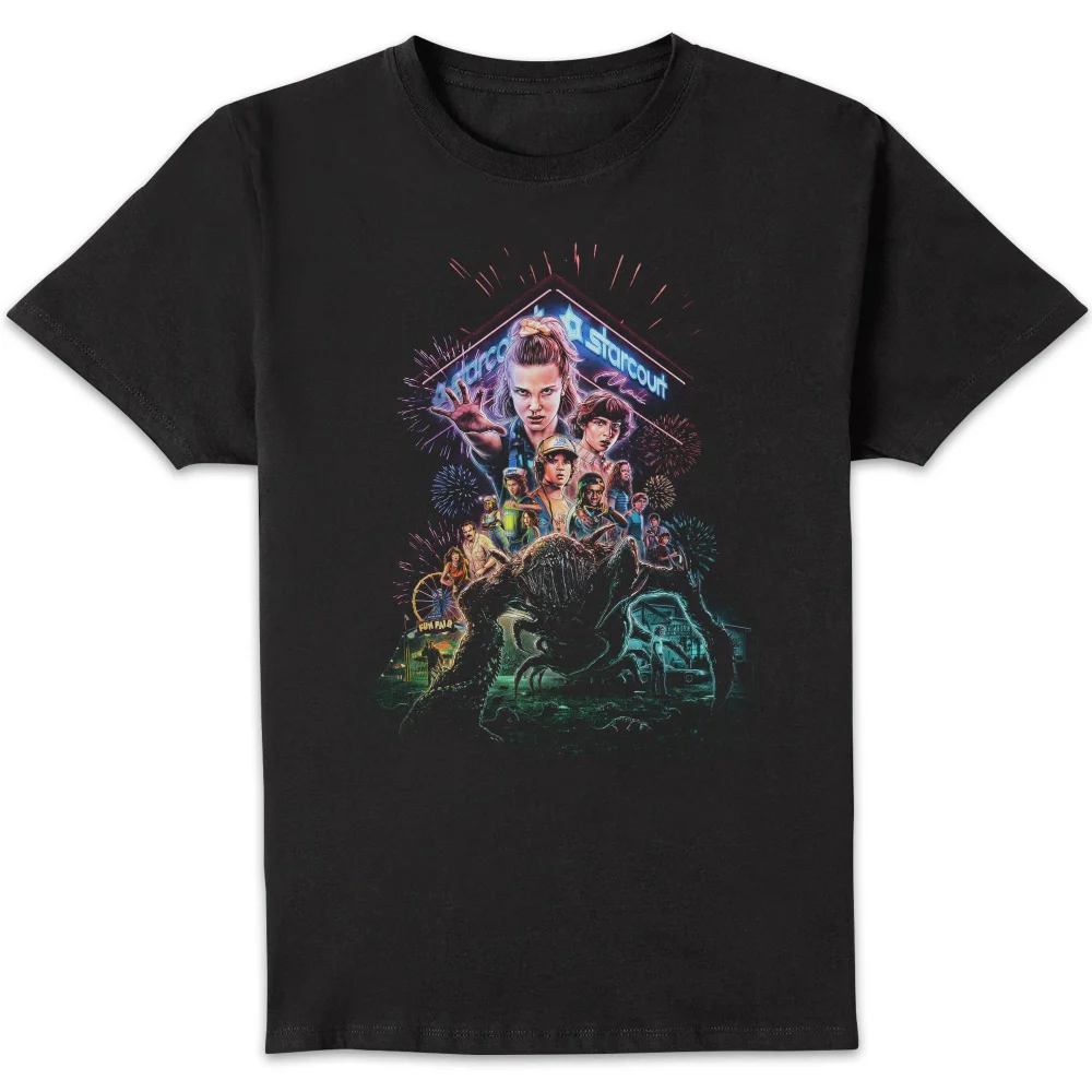 Stranger Things Season Three Poster Unisex T-Shirt - Black - S Afbeelding 1