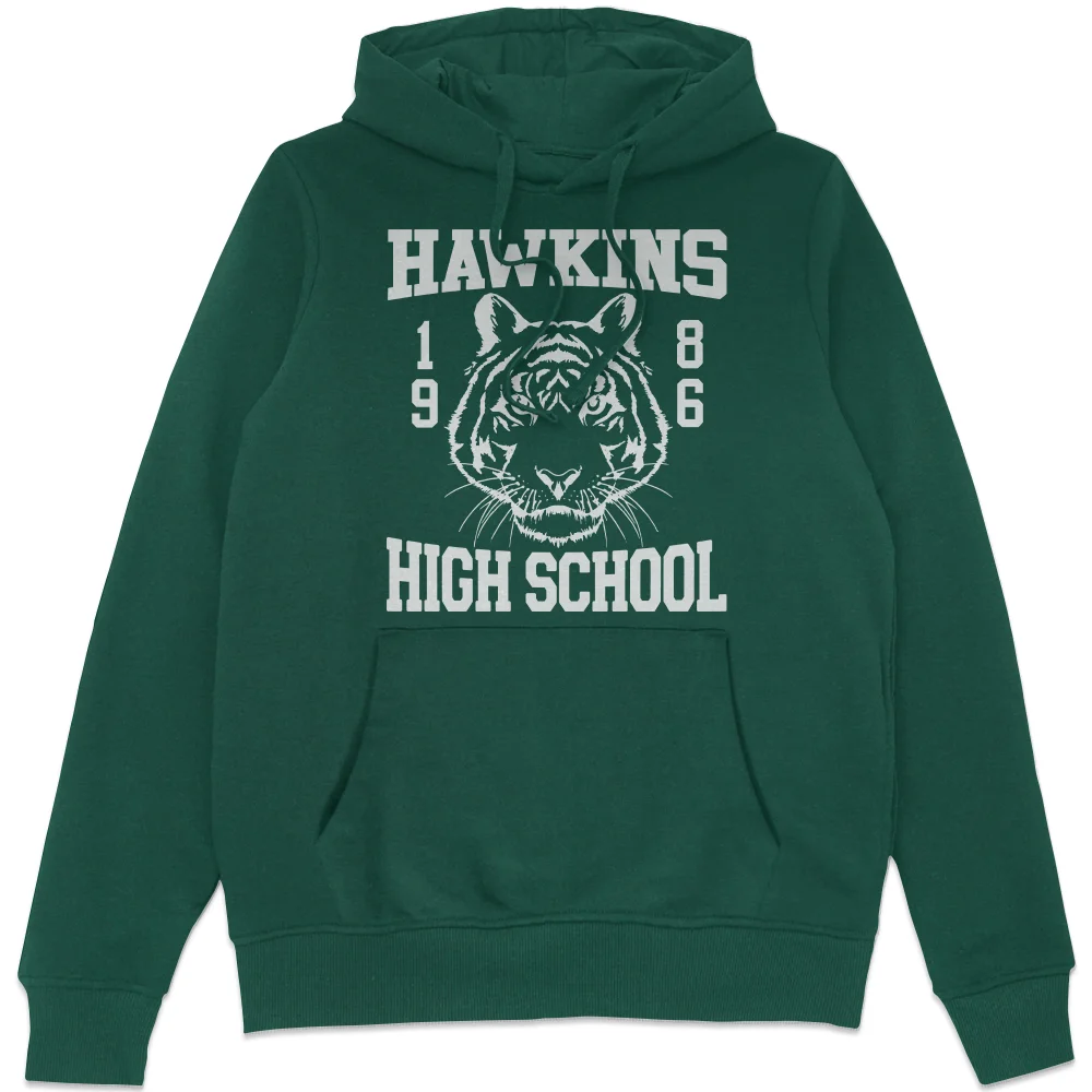 Stranger Things Hawkins High School Hoodie - Green - S Afbeelding 1