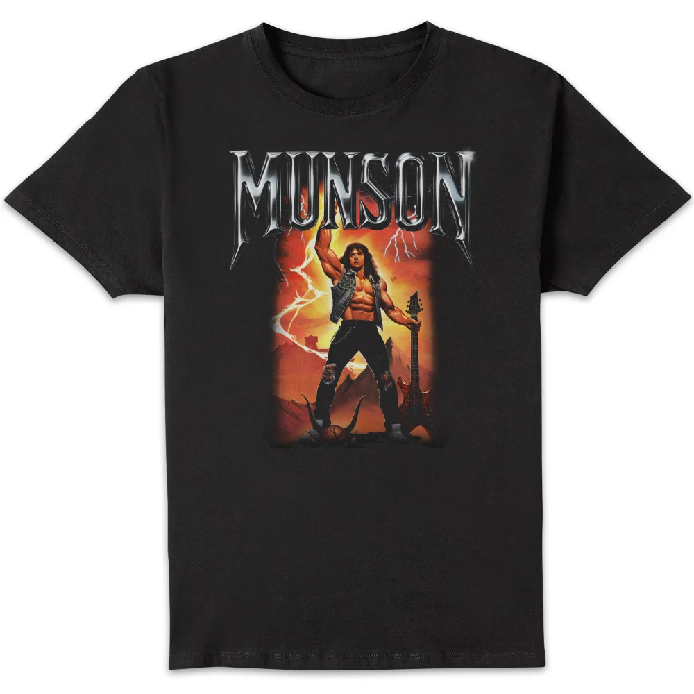 Stranger Things Munson Unisex T-Shirt - Black - S Afbeelding 1