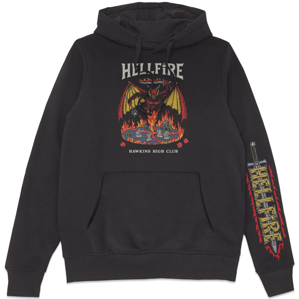 Stranger Things Hellfire Club Hoodie - Black - S Afbeelding 1