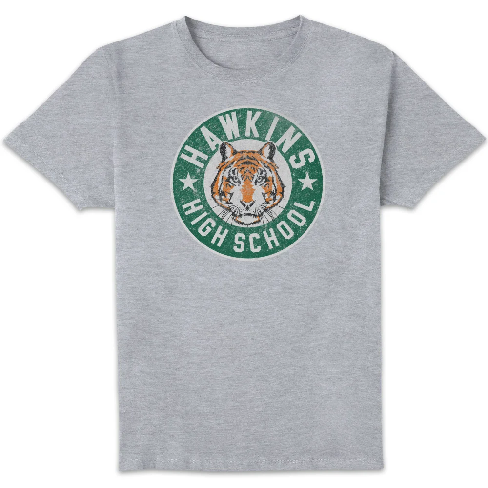 Stranger Things Hawkins High School Tigers Unisex T-Shirt - Grey - S Afbeelding 1