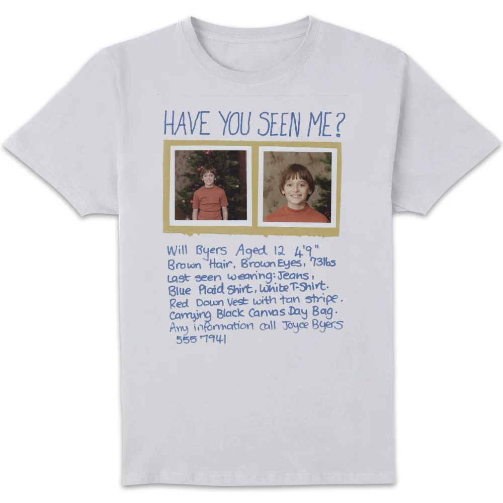 Stranger Things Have You Seen Me? Unisex T-Shirt - White - 3XL Afbeelding 1