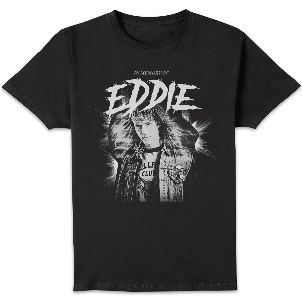 Stranger Things Eddie Munson Memorial Unisex T-Shirt - Black - S Afbeelding 1