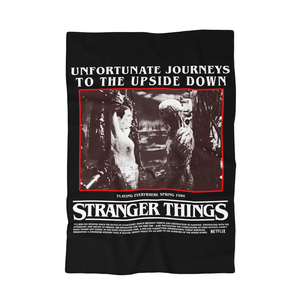 Stranger Things Unfortunate Journeys To The Upside Down Fleece Blanket - S Afbeelding 1