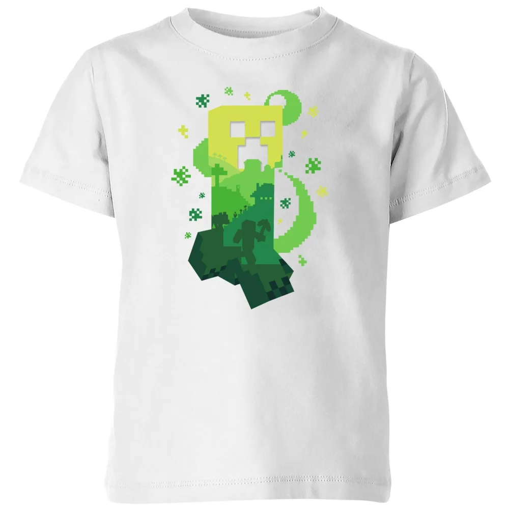 Minecraft ExoCreeper Kids' T-Shirt - White - 98/104 (3-4 jaar) Afbeelding 1