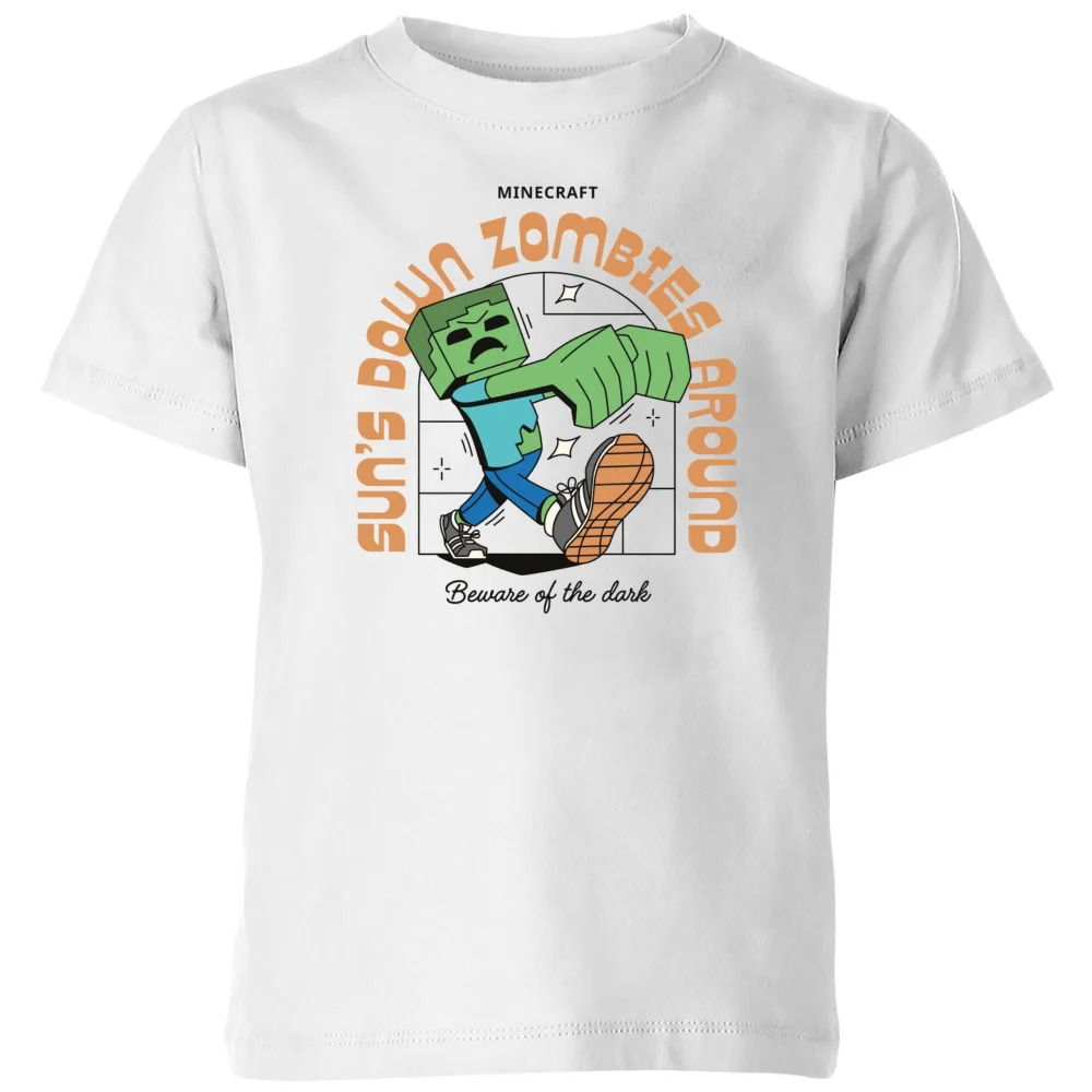 Minecraft Zombie Kids' T-Shirt - White - 98/104 (3-4 jaar) Afbeelding 1