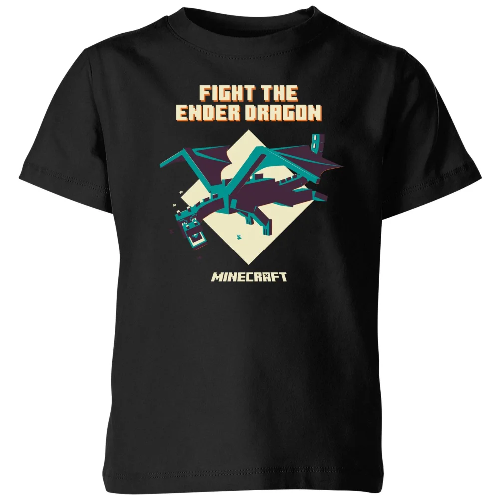 Minecraft Ender Dragon Kids' T-Shirt - Black - 98/104 (3-4 jaar) Afbeelding 1