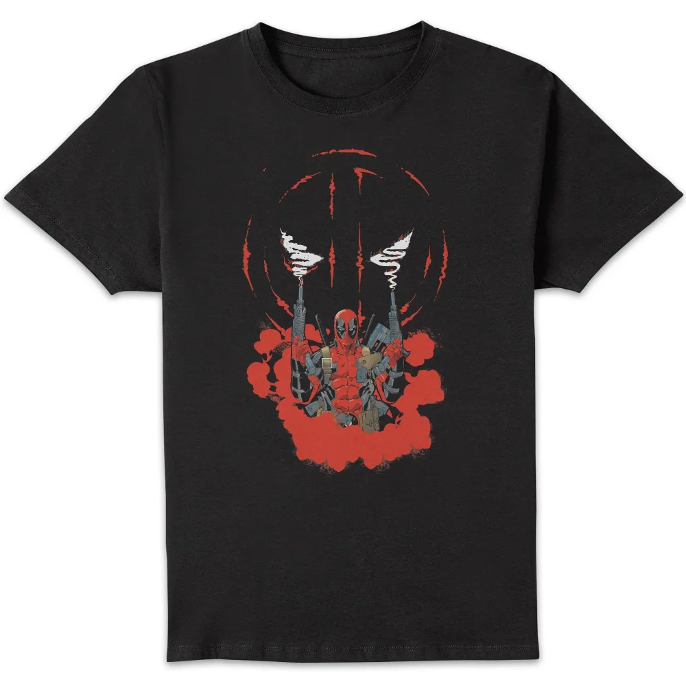 Marvel Deadpool Smoking Unisex T-Shirt - Black - S Afbeelding 1