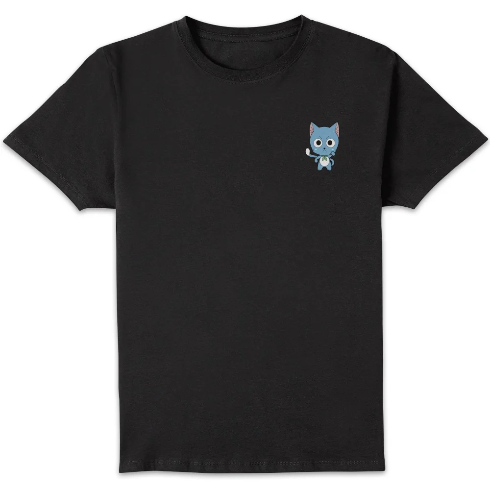Fairy Tail Happy Unisex T-Shirt - Black - S Afbeelding 1