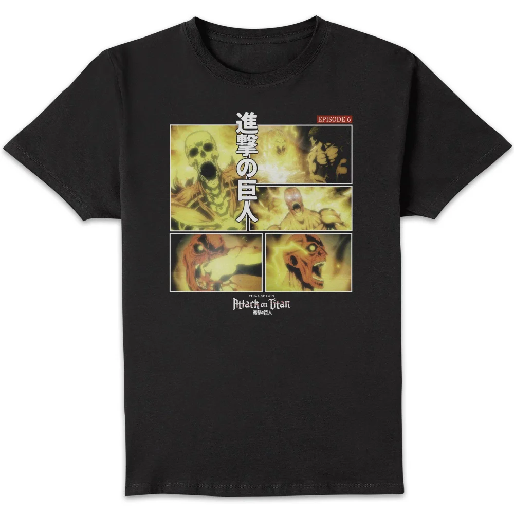 Attack on Titan Story Board Episode 6 Unisex T-Shirt - Black - S Afbeelding 1