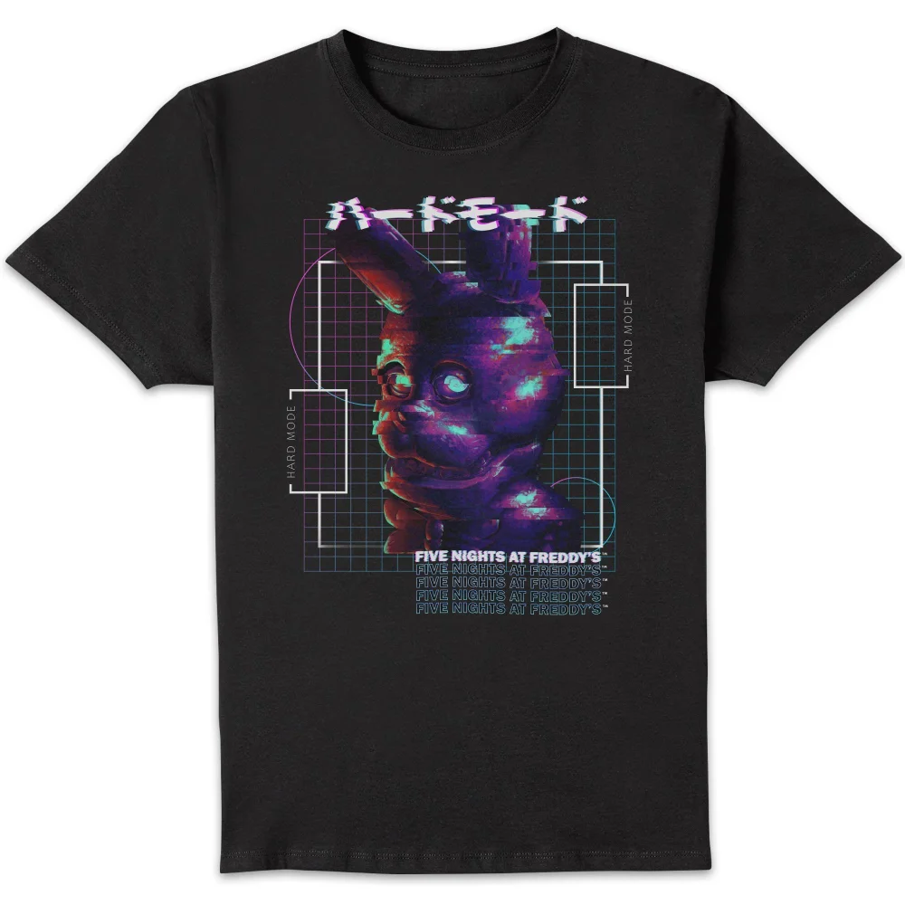 Five Nights at Freddy's Hard Mode Bonnie Glitch Unisex T-Shirt - Black - 5XL Afbeelding 1