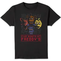 Five Nights at Freddy's 4 Heads Unisex T-Shirt - Black - undefined undefined