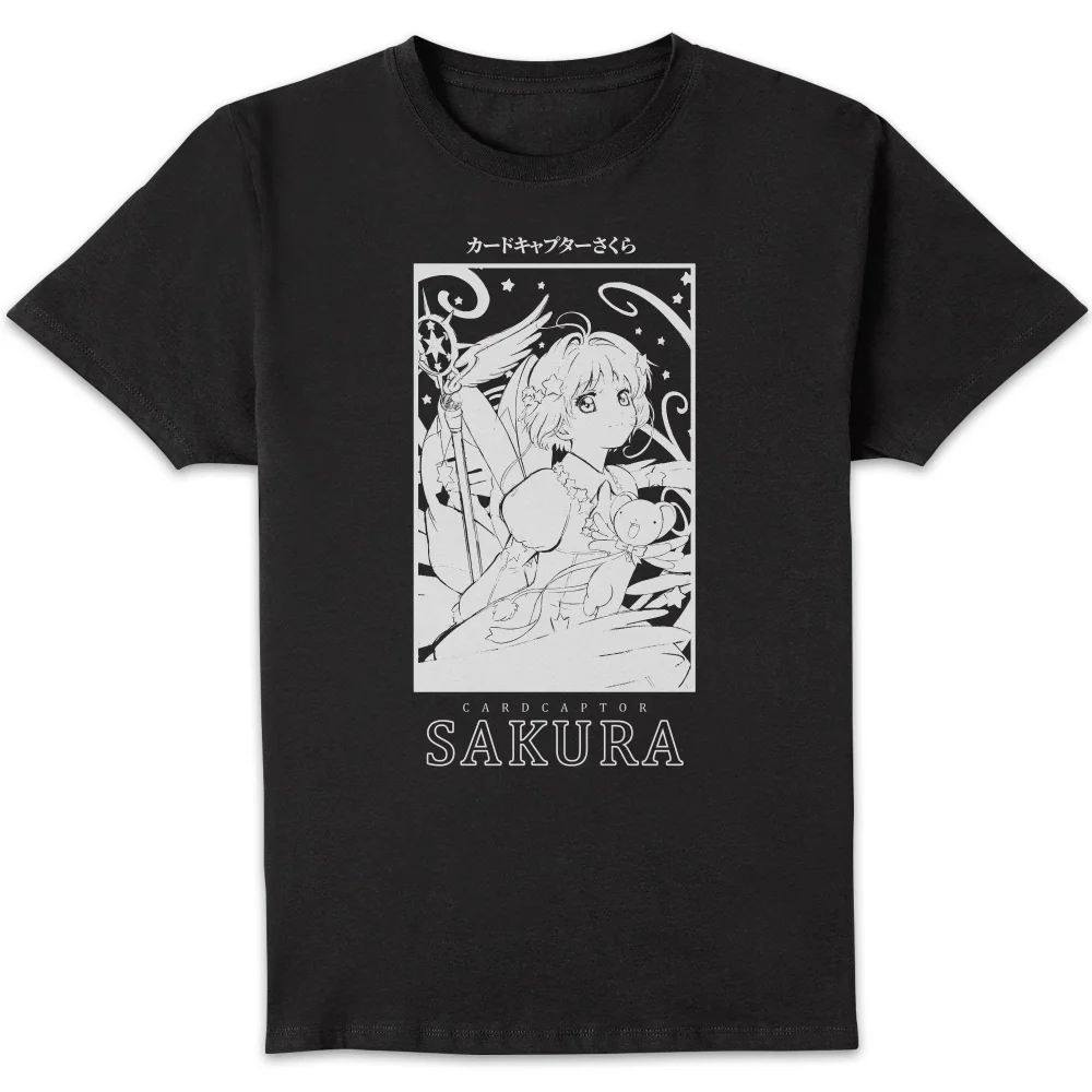 Cardcaptor Sakura Monochrome Box Unisex T-Shirt - Black - S Afbeelding 1