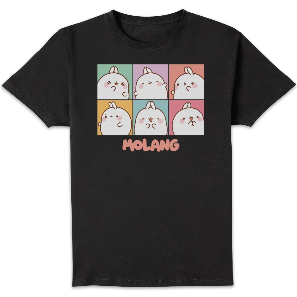 Molang Expression Boxes Unisex T-Shirt - Black - XXL Afbeelding 1