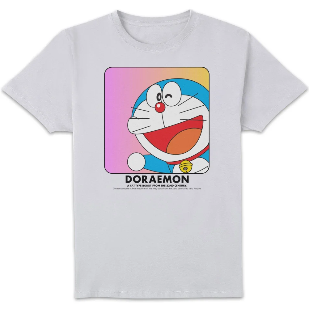 Doraemon Face In Box Unisex T-Shirt - White - S Afbeelding 1