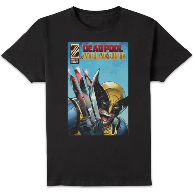 Marvel Deadpool Wolverine Reflection Unisex T-Shirt - Black