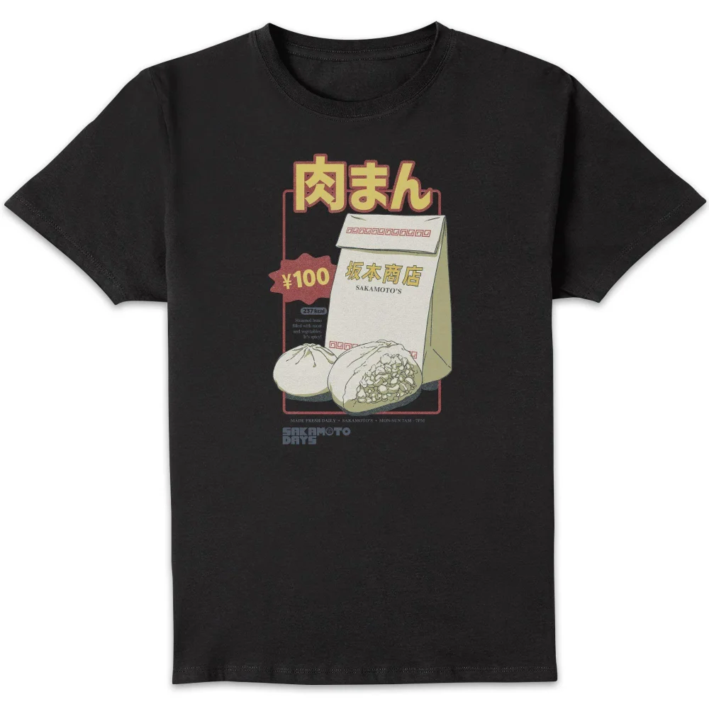 Sakamoto Days Buns Unisex T-Shirt - Black - S Afbeelding 1