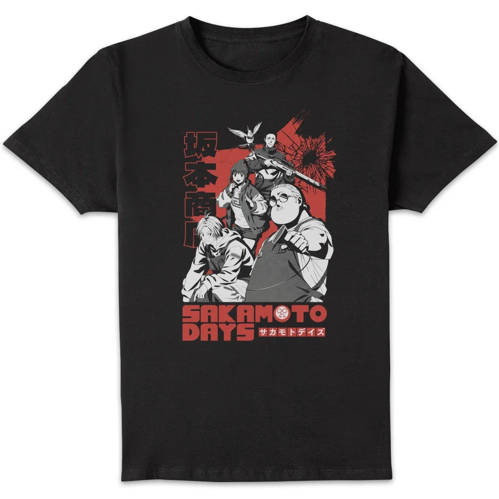 Sakamoto Days Stylized Unisex T-Shirt - Black - S Afbeelding 1