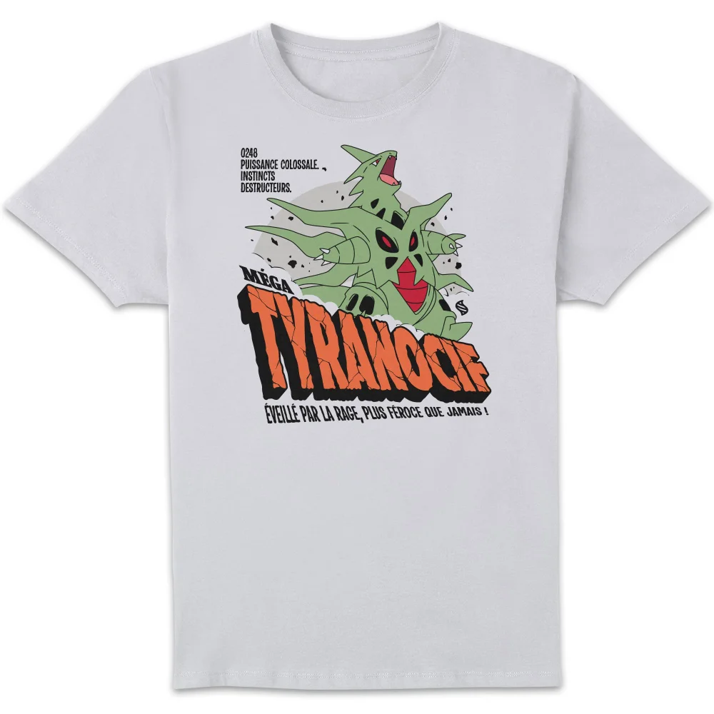 Pokémon Mega Tyranocif Unisexe T-Shirt - Blanc - L Afbeelding 1