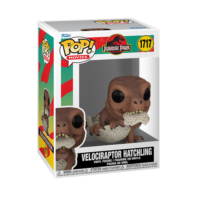 Jurassic Park Hatchling Velociraptor Funko Pop! Movies Vinyl Figure Afbeelding 1