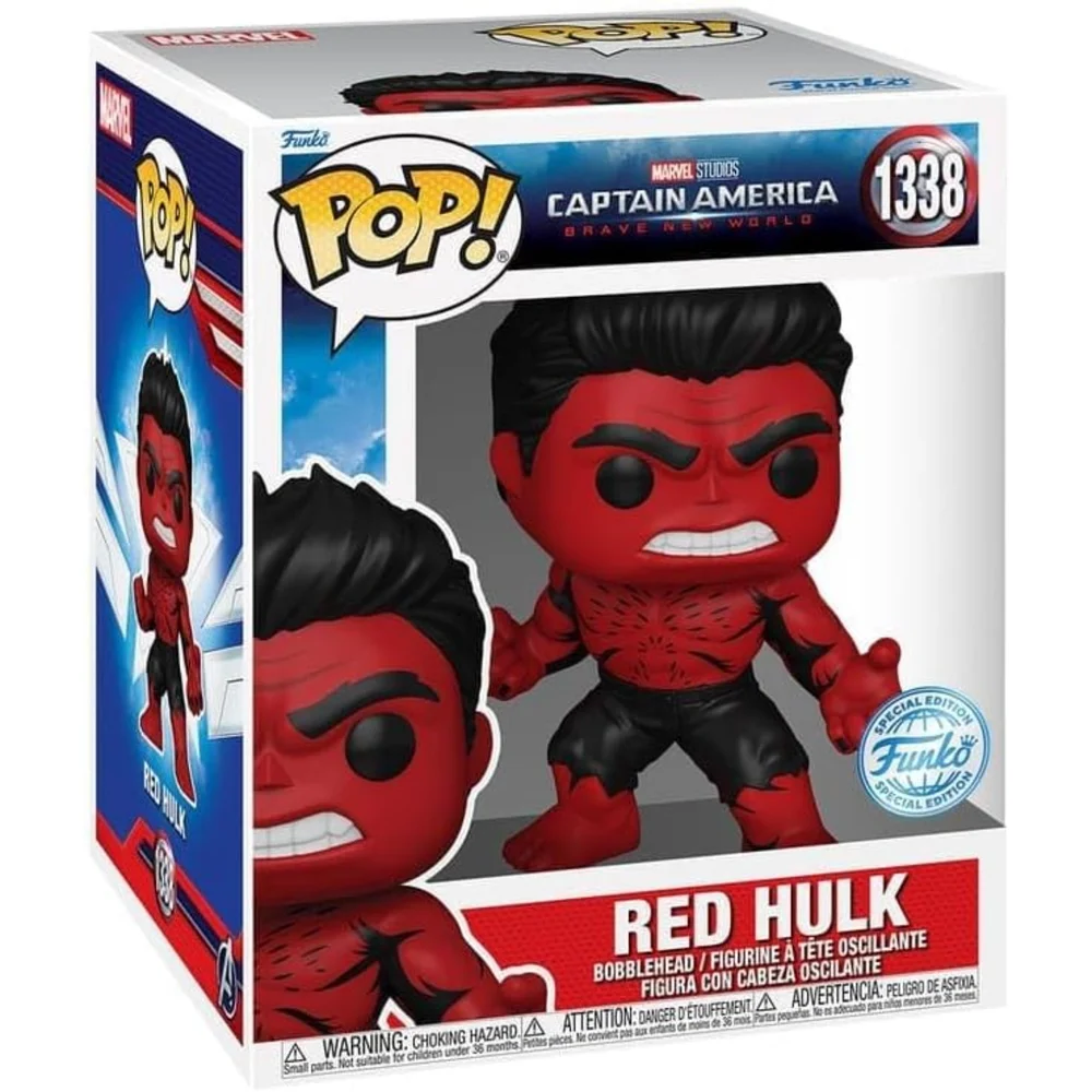 Marvel Captain America Black and White Red Hulk Funko Pop! Vinyl Figure (Retro) Afbeelding 1