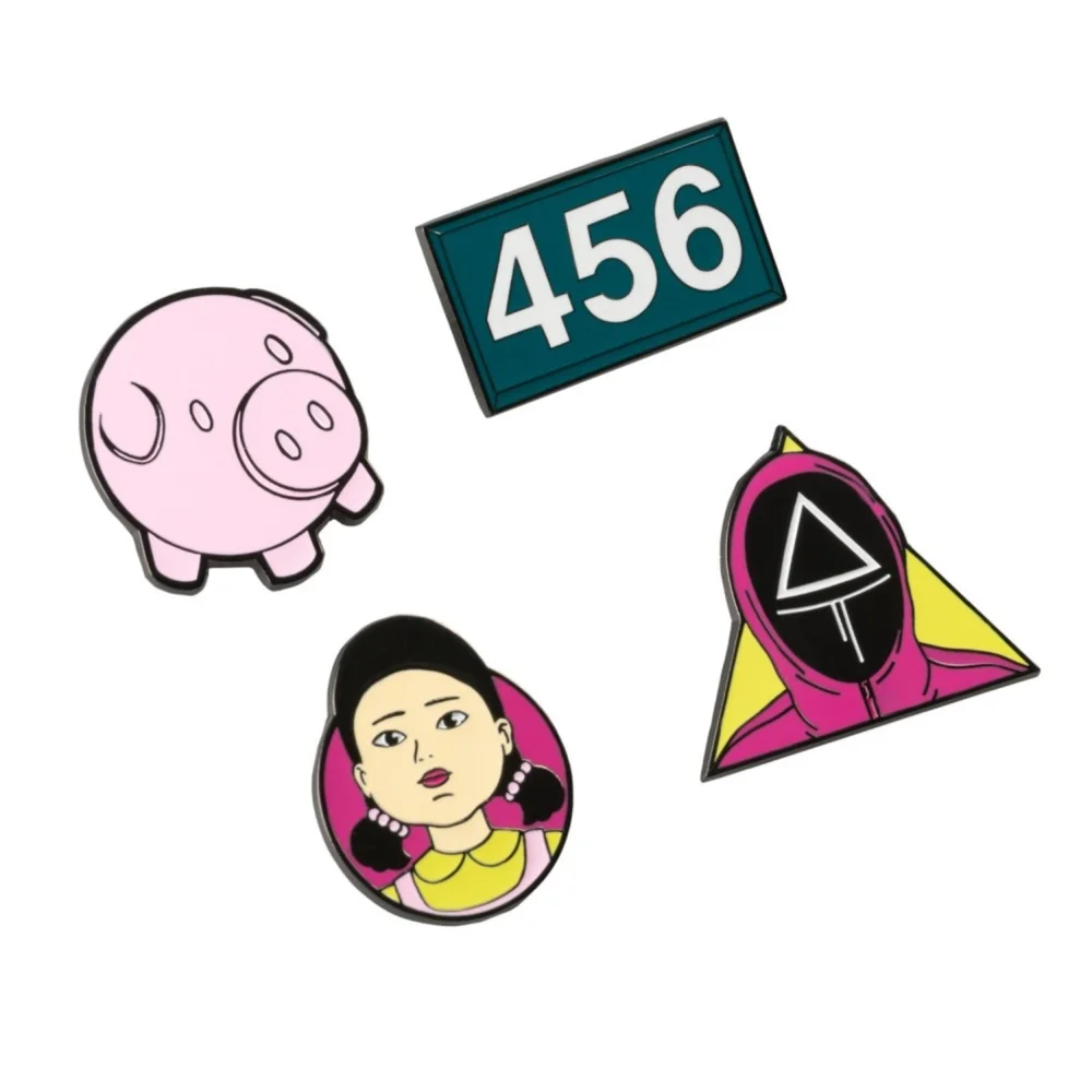 Squid Game 4 Pin Set Afbeelding 1
