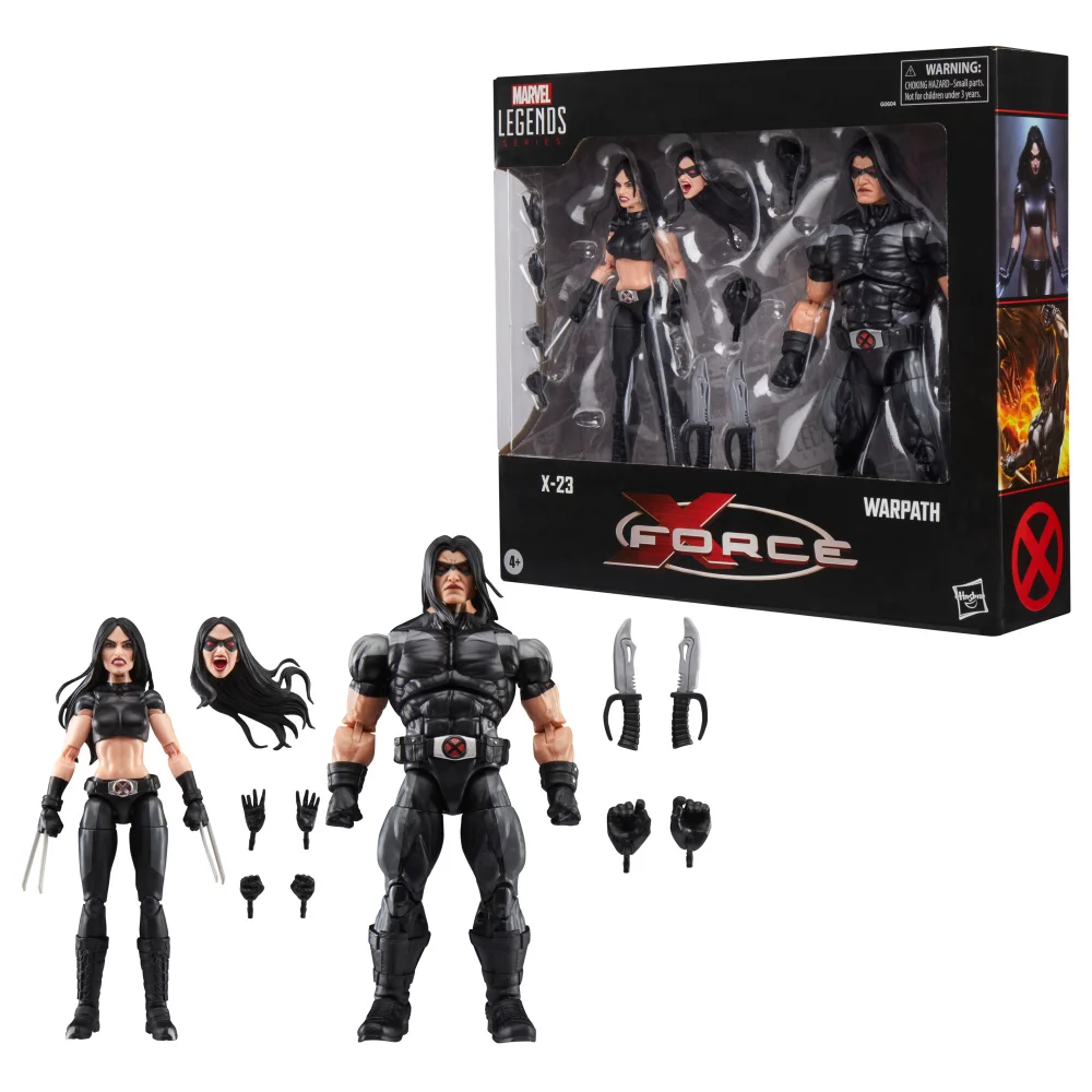Marvel Legends Series X-Force X-23 & Warpath Two-Pack, 2 Comics-Inspired 6" Action Figures Afbeelding 1