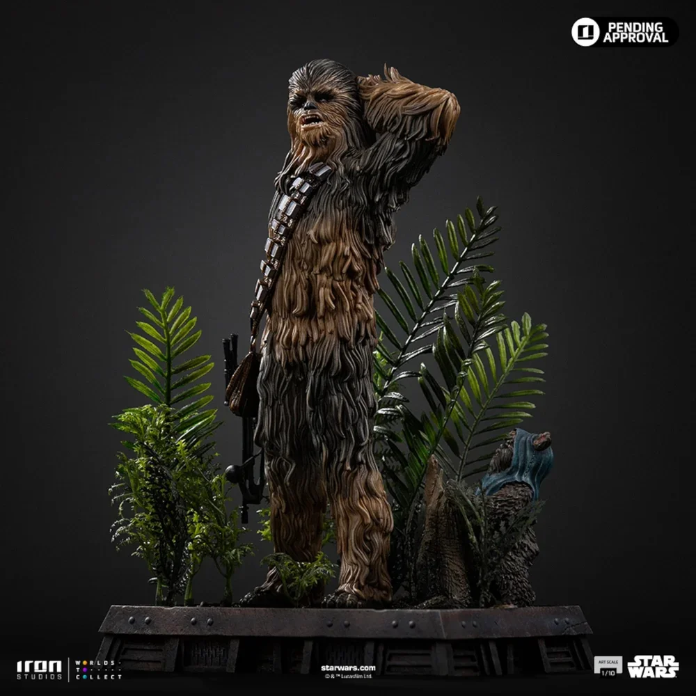 Iron Studios Chewbacca and Tokkat Art Scale 1/10 Statue Afbeelding 1