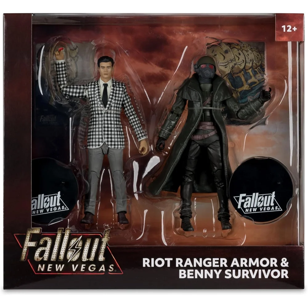 McFarlane Toys Fallout New Vegas Riot Ranger Armor And Benny Survivor 7" Action Figure 2-Pack Afbeelding 1