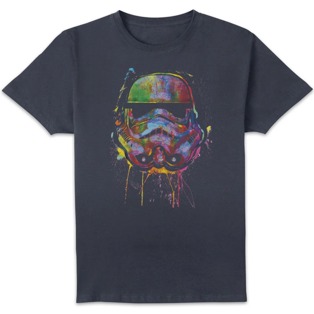 Star Wars Paint Splat Stormtrooper Unisex T-Shirt - Navy - XL Afbeelding 1
